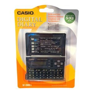 Vintange CASIO DIGITAL DIARY SF-2000-S Telephone directory stores numbers New